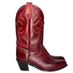 Vintage Wrangler Red Leather Boots